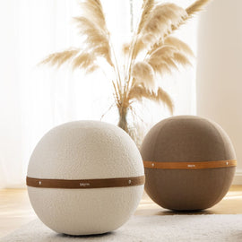 BLOON PARIS Inflated Seating Ball Terry Fabric White