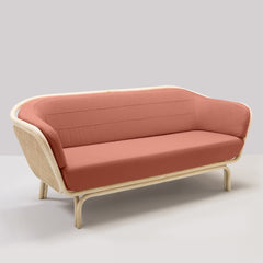 ORCHID EDITION Sofa Boa Rattan Capture Fabric Pink