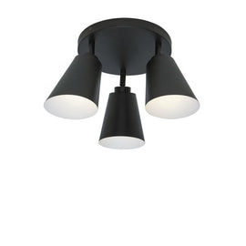 IT’S ABOUT ROMI Ceiling lamp Bremen 3 shade round black iron