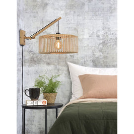 GOOD&MOJO Wall Light Bromo Swing Arm Bamboo 40cm