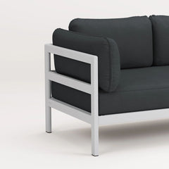 TIPTOE Sofa Easy 2 Seats Gabriel Fabric Austral Grey Steel Structure 225cm