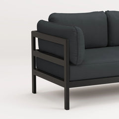 TIPTOE Sofa Easy 3-4 Seats Gabriel Fabric Graphite Black Steel Structure 225cm