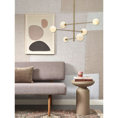 IT’S ABOUT ROMI Hanging lamp Carrara 3 arms and 6 white marble globes