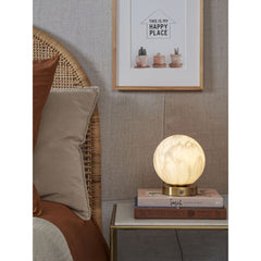 IT’S ABOUT ROMI Table Lamp Carrara globe glass/iron marble