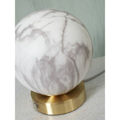 IT’S ABOUT ROMI Table Lamp Carrara globe glass/iron marble