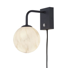 IT’S ABOUT ROMI Wall lamp Carrara globe glass/iron white marble