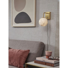 IT’S ABOUT ROMI Wall lamp Carrara globe glass/iron white marble
