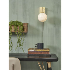 IT’S ABOUT ROMI Wall lamp Carrara globe glass/iron white marble