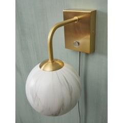 IT’S ABOUT ROMI Wall lamp Carrara globe glass/iron white marble