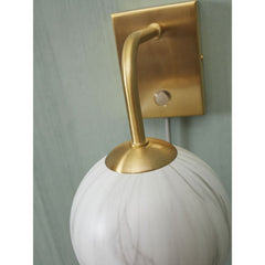 IT’S ABOUT ROMI Wall lamp Carrara globe glass/iron white marble
