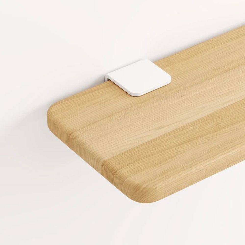 TIPTOE Bedside Table Oak Steel Brackets 33x27cm