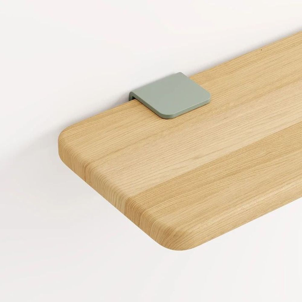 TIPTOE Bedside Table Oak Steel Brackets 33x27cm