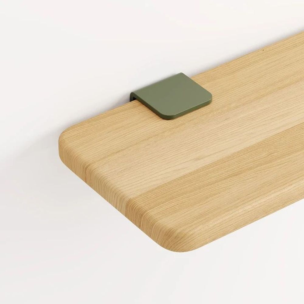 TIPTOE Bedside Table Oak Steel Brackets 33x27cm