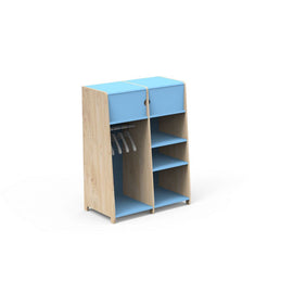 MATHY BY BOLS Montessori Evolving Double Wardrobe Asymetry pine wood