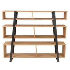 ZAGO Bookshelf Eclypse metal legs oak 130cm