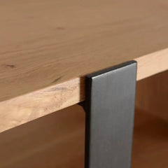 ZAGO Bookshelf Eclypse metal legs oak 130cm