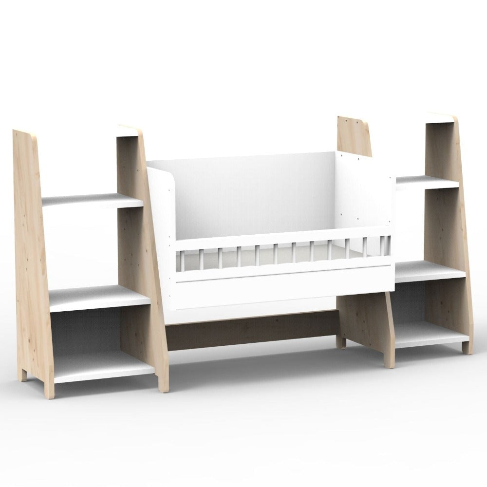 MATHY BY BOLS Co-sleeping Crib Asymetry pine wood
