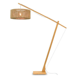 GOOD&MOJO Floor Lamp Iguazu Round Natural Base 207cm