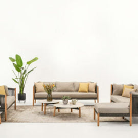 VINCENT SHEPPARD Modular Sofa Lento Corner Teak Right Outdoor