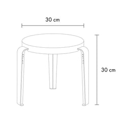 TIPTOE Kids Stool Mini Lou Oak Steel Legs