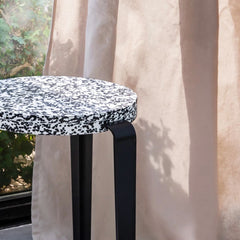 TIPTOE Stool Big Lou Recycled Plastic Macchiato Steel Legs 75cm