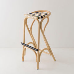 ORCHID EDITION Bar Stool Virage Rattan 83cm Green & Blue