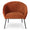 ZAGO Armchair Marco metal legs velvet orange