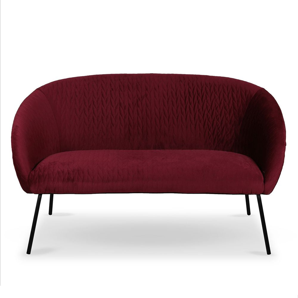 ZAGO Sofa 2-seater Marco metal legs velvet