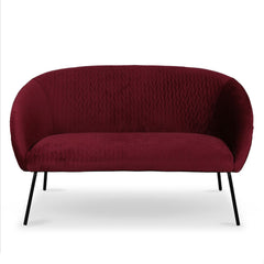 ZAGO Sofa 2-seater Marco metal legs velvet