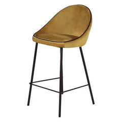 ZAGO Bar Stool Maya metal legs velvet 75cm