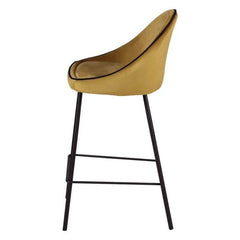 ZAGO Bar Stool Maya metal legs velvet 75cm