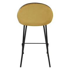 ZAGO Bar Stool Maya metal legs velvet 75cm