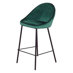 ZAGO Bar Stool Maya metal legs velvet 75cm