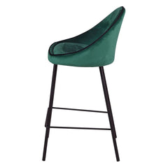 ZAGO Bar Stool Maya metal legs velvet 75cm