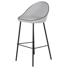 ZAGO Bar Stool Maya metal legs velvet 75cm