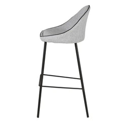 ZAGO Bar Stool Maya metal legs velvet 75cm