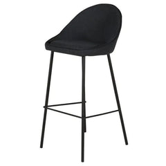 ZAGO Bar Stool Maya metal legs velvet 75cm