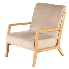 ZAGO Armchair Naia wood legs velvet