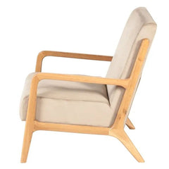 ZAGO Armchair Naia wood legs velvet