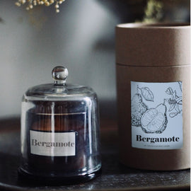 OPJET PARIS Candle White Bergamot In Glass Cloche 13cm