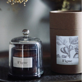 OPJET PARIS Candle Fig In Glass Cloche 13cm