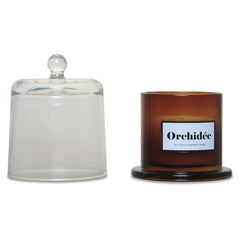 OPJET PARIS Candle White Orchid In Glass Cloche 13cm