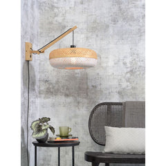 GOOD&MOJO Wall Light Palawan Natural Swing Arm 40cm