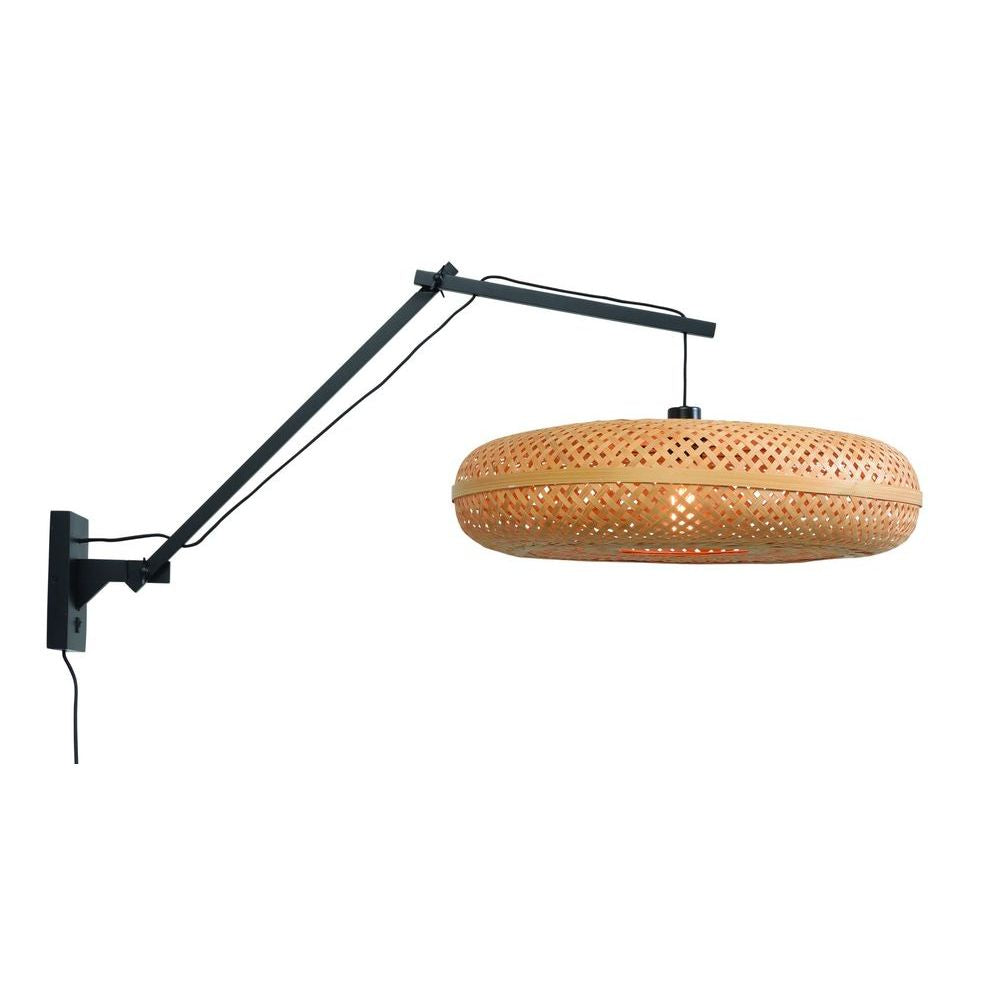 GOOD&MOJO Wall Light Palawan Black Swing Arm 60cm