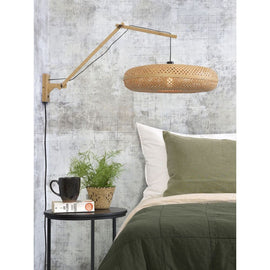 GOOD&MOJO Wall Light Palawan Natural Swing Arm 60cm