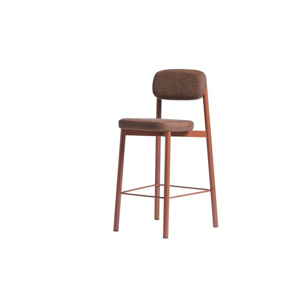 KANN DESIGN Bar Stool Residence Heather Fabric Brick Red 65cm