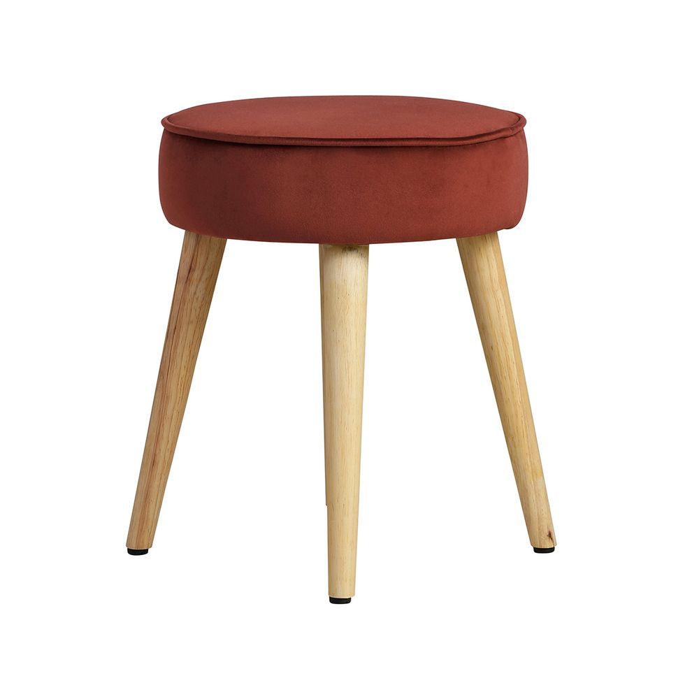ZAGO Stool Popy wood legs velvet 43cm