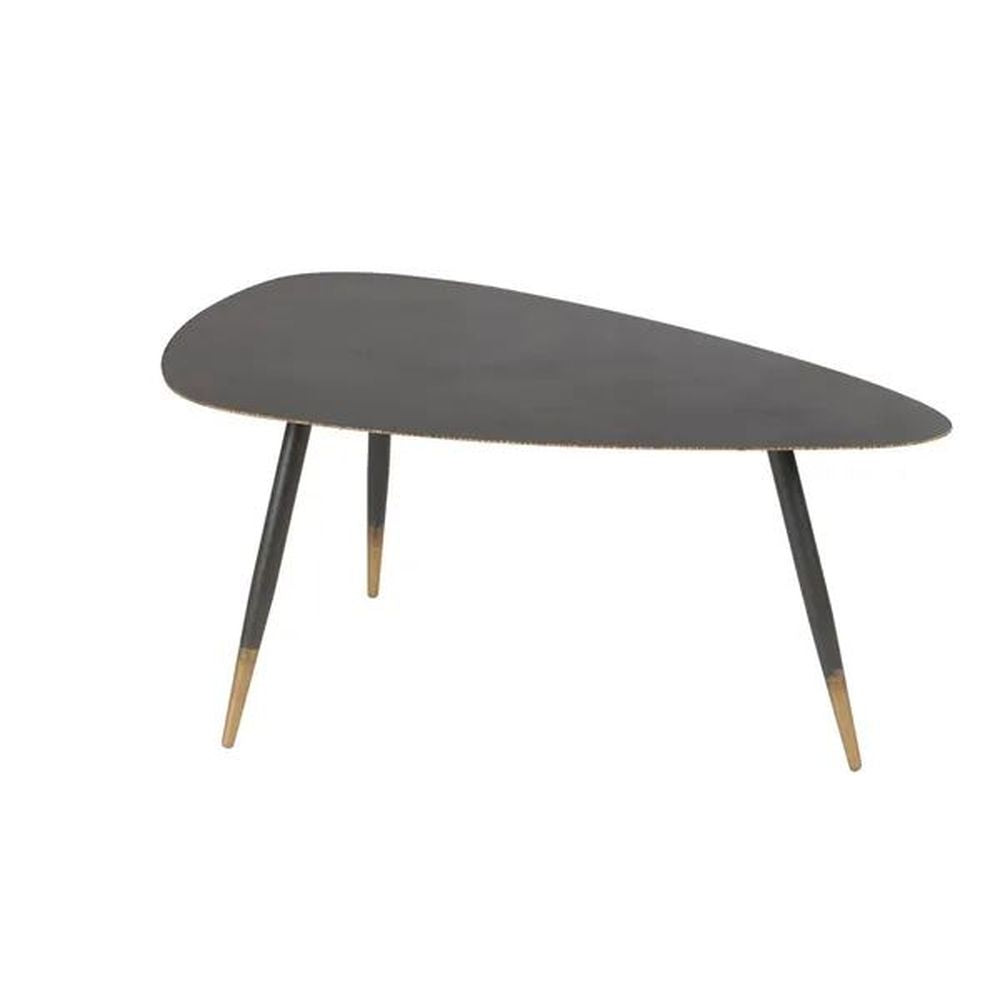 ZAGO Coffee Table Rikke black and brass metal