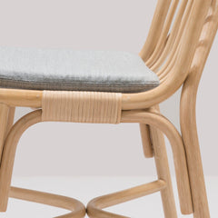 ORCHID EDITION Dining Chair Sillon Rattan Capture Fabric Cushion Pink