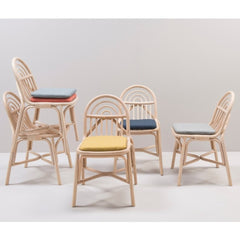 ORCHID EDITION Dining Chair Sillon Rattan Capture Fabric Cushion Pink